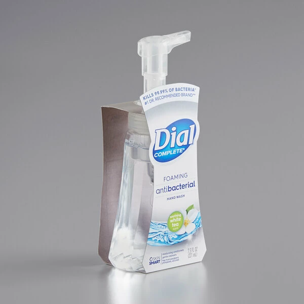 Dial® Dial DIA07973 Complete 7.5 Oz. White Tea And Vitamin E Antibacterial Foaming Hand Wash - 8/Case 2 Dial® Dial DIA07973 Complete 7.5 Oz. White Tea And Vitamin E Antibacterial Foaming Hand Wash - 8/Case - Image 2