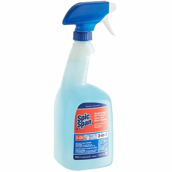 Spic And Span 58775 Disinfecting, All-Purpose, & Glass Cleaner Ready-to-Use With Foil Seal Bottle 32 Oz - 8/Case 1 Spic And Span 58775 Disinfecting, All-Purpose, & Glass Cleaner Ready-to-Use With Foil Seal Bottle 32 Oz - 8/Case