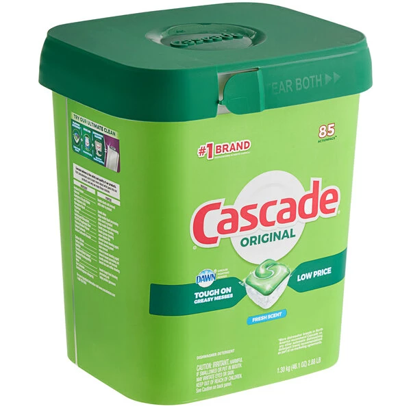 Cascade 18629 Original ActionPacs Fresh Scent Automatic Dishwasher Detergent Pod 85 Count 1 Cascade 18629 Original ActionPacs Fresh Scent Automatic Dishwasher Detergent Pod 85 Count