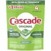 Cascade 62523 Original ActionPacs Fresh Scent Automatic Dishwasher Detergent Pod 4 Count