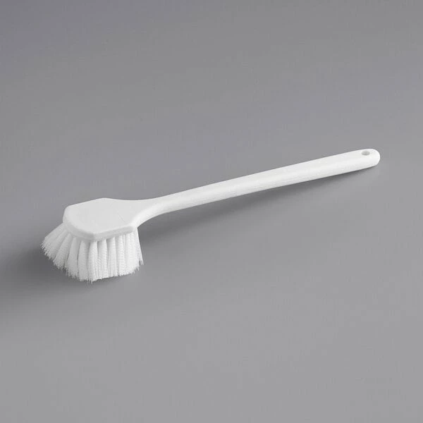 Lavex Janitorial 20" White Nylon Floating Utility / Pot Scrub Brush 2 Lavex Janitorial 20" White Nylon Floating Utility / Pot Scrub Brush - Image 2