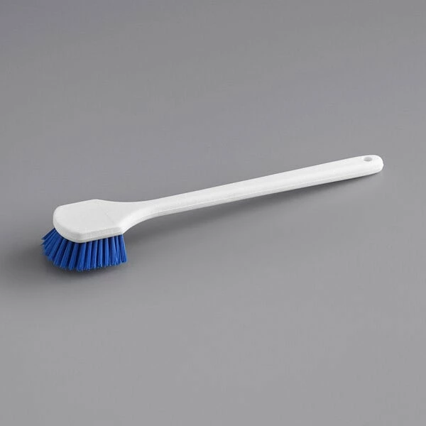 Lavex Janitorial 20" Blue Polyester Floating Utility / Pot Scrub Brush 2 Lavex Janitorial 20" Blue Polyester Floating Utility / Pot Scrub Brush - Image 2