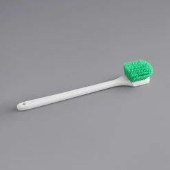Lavex Janitorial 20" Green Polyester Floating Utility / Pot Scrub Brush