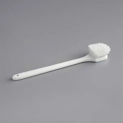 Lavex Janitorial 20" White Polyester Floating Utility / Pot Scrub Brush
