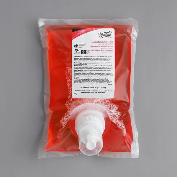 Kutol 69041 Health Guard 1000 ML Tropical Scented Green Certified Hand Soap Bag - 6/Case 2 Kutol 69041 Health Guard 1000 ML Tropical Scented Green Certified Hand Soap Bag - 6/Case - Image 2