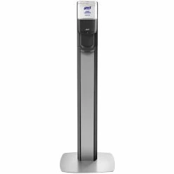 Purell® 7316-DS-SLV Messenger™ ES6 1200 ML Graphite Automatic Hand Sanitizer Dispenser With Graphite Panel Floor Stand