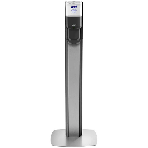 Purell® 7318-DS-SLV Messenger ES8 1200 ML Black Automatic Hand Sanitizer Dispenser With Graphite Panel Floor Stand 1 Purell® 7318-DS-SLV Messenger ES8 1200 ML Black Automatic Hand Sanitizer Dispenser With Graphite Panel Floor Stand