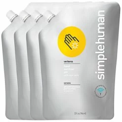Simplehuman CT1087 32 Fl. Oz. Verbena Scented Gel Hand Sanitizer Refill Pouch - 4/Case