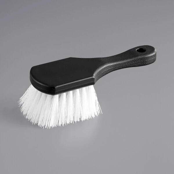 Choice 8" Black Polypropylene Utility / Pot Scrub Brush 3 Choice 8" Black Polypropylene Utility / Pot Scrub Brush - Image 3