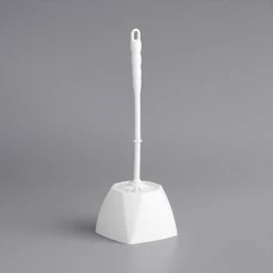 Lavex Janitorial 14" White Toilet Bowl Brush With Caddy