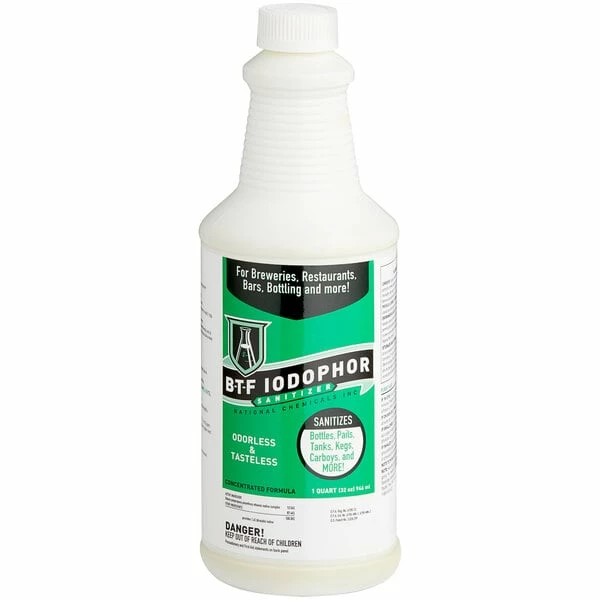 National Chemicals Inc. 11002 BTF Iodophor Brewery Equipment Sanitizer 32 Oz. 1 National Chemicals Inc. 11002 BTF Iodophor Brewery Equipment Sanitizer 32 Oz.
