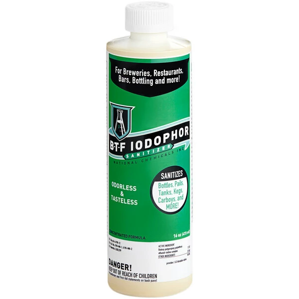 National Chemicals Inc. 11001 BTF Iodophor Brewery Equipment Sanitizer 16 Oz. 1 National Chemicals Inc. 11001 BTF Iodophor Brewery Equipment Sanitizer 16 Oz.