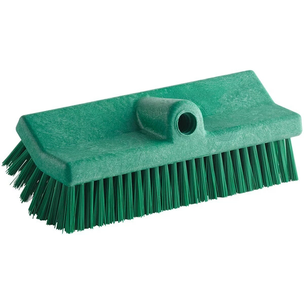 Carlisle 40423EC09 Sparta Spectrum 10" Hi-Lo Green Floor Scrub Brush 1 Carlisle 40423EC09 Sparta Spectrum 10" Hi-Lo Green Floor Scrub Brush