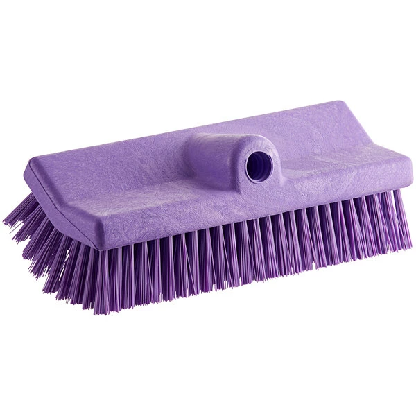 Carlisle 40423EC68 Sparta Spectrum 10" Hi-Lo Purple Floor Scrub Brush 1 Carlisle 40423EC68 Sparta Spectrum 10" Hi-Lo Purple Floor Scrub Brush