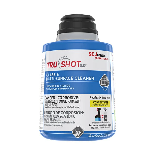 SC Johnson Professional TruShot 2.0 315272 10 Oz. Glass And Multi-Surface Cleaner Cartridge - 4/Case 1 SC Johnson Professional TruShot 2.0 315272 10 Oz. Glass And Multi-Surface Cleaner Cartridge - 4/Case