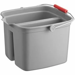 Rubbermaid FG261700GRAY 17 Qt. Divided Gray Bucket