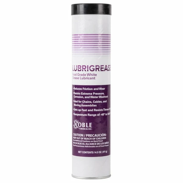 Noble Chemical 14.5 Oz. LubriGrease Food Grade White Grease Cartridge 1 Noble Chemical 14.5 Oz. LubriGrease Food Grade White Grease Cartridge