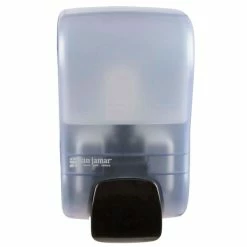 San Jamar S900TBL Rely Arctic Blue Manual Soap, Sanitizer, And Lotion Dispenser - 5" X 4" X 8 1/2"