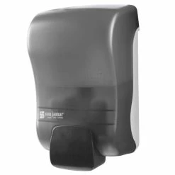 San Jamar SF900TBK Rely Pearl Black Manual Foam Soap Dispenser - 5" X 4" X 8 1/2"