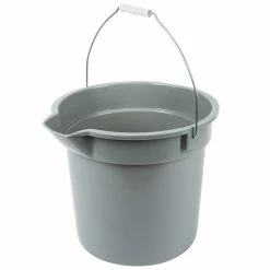 Continental 8114GY Huskee 14 Qt. Gray Round Utility Bucket