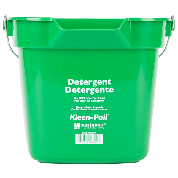 San Jamar KP320GN 10 Qt. Green Cleaning Kleen-Pail 3 San Jamar KP320GN 10 Qt. Green Cleaning Kleen-Pail - Image 3
