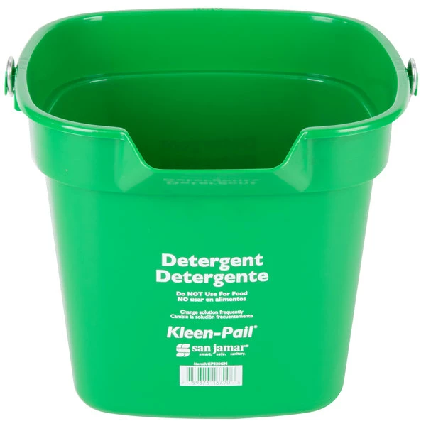 San Jamar KP320GN 10 Qt. Green Cleaning Kleen-Pail 2 San Jamar KP320GN 10 Qt. Green Cleaning Kleen-Pail - Image 2
