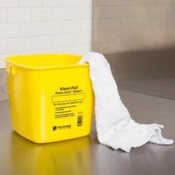 San Jamar KP196KCYL 6 Qt. Yellow Cleaning Kleen-Color Pail