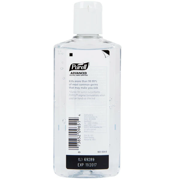 Purell® 9651-24 Advanced 4 Oz. Instant Hand Sanitizer - 24/Case 3 Purell® 9651-24 Advanced 4 Oz. Instant Hand Sanitizer - 24/Case - Image 3