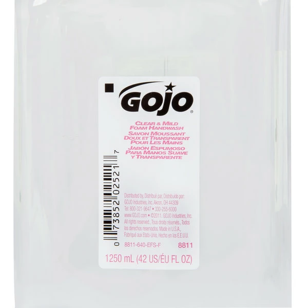 GOJO® 8811-03 ADX Clear & Mild 1250 ML Fragrance Free Foaming Hand Soap 6 GOJO® 8811-03 ADX Clear & Mild 1250 ML Fragrance Free Foaming Hand Soap - Image 6