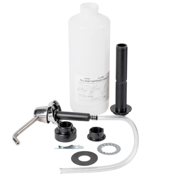 Bobrick B-822 Deck Mounted 34 Oz. Liquid Soap Dispenser 2 Bobrick B-822 Deck Mounted 34 Oz. Liquid Soap Dispenser - Image 2