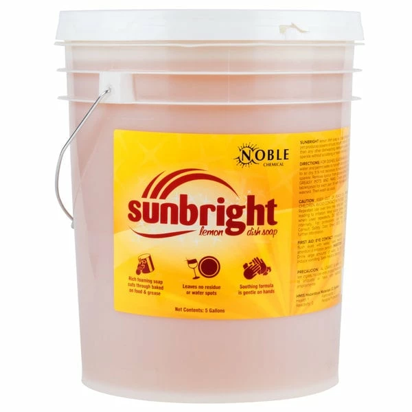Noble Chemical Sunbright 5 Gallon / 640 Oz. Liquid Dish Soap 2 Noble Chemical Sunbright 5 Gallon / 640 Oz. Liquid Dish Soap - Image 2