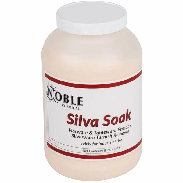 Noble Chemical 8 Lb. / 128 Oz. Silva Soak Tableware Presoak Powder - 4/Case 2 Noble Chemical 8 Lb. / 128 Oz. Silva Soak Tableware Presoak Powder - 4/Case - Image 2