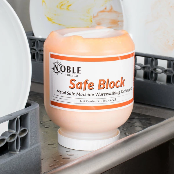 Noble Chemical Safe Block 8 Lb. / 128 Oz. Metal Safe Machine Warewashing Detergent - 4/Case 1 Noble Chemical Safe Block 8 Lb. / 128 Oz. Metal Safe Machine Warewashing Detergent - 4/Case