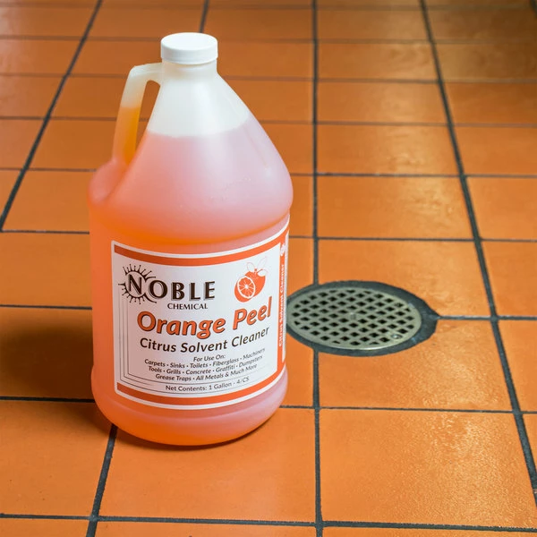 Noble Chemical 1 Gallon / 128 Oz. Orange Peel Citrus Solvent Cleaner - 4/Case 1 Noble Chemical 1 Gallon / 128 Oz. Orange Peel Citrus Solvent Cleaner - 4/Case