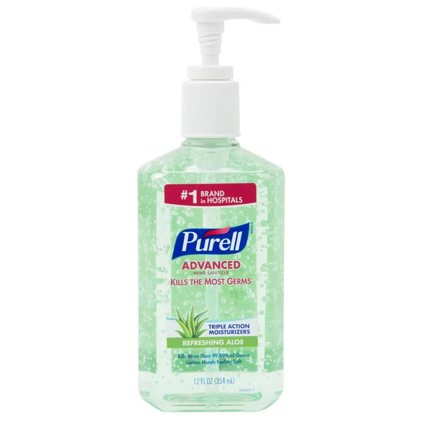 Purell® 3639-12 Advanced With Aloe 12 Oz. Gel Instant Hand Sanitizer - 12/Case 2 Purell® 3639-12 Advanced With Aloe 12 Oz. Gel Instant Hand Sanitizer - 12/Case - Image 2