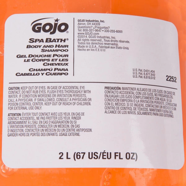 GOJO® 2252-04 NXT Spa Bath 2000 ML Herbal Liquid Hand, Hair, And Body Wash - 4/Case 3 GOJO® 2252-04 NXT Spa Bath 2000 ML Herbal Liquid Hand, Hair, And Body Wash - 4/Case - Image 3
