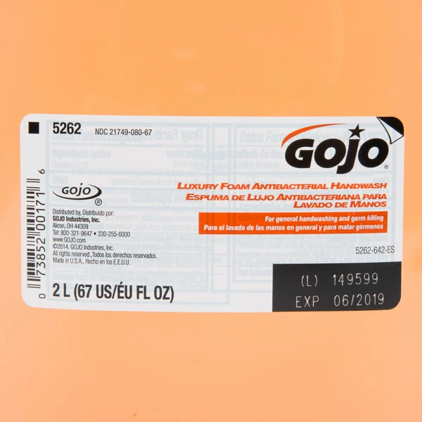 GOJO® 5262-02 FMX-20 Luxury 2000 ML Orange Blossom Foaming Antibacterial Hand Soap With PCMX - 2/Case 6 GOJO® 5262-02 FMX-20 Luxury 2000 ML Orange Blossom Foaming Antibacterial Hand Soap With PCMX - 2/Case - Image 6