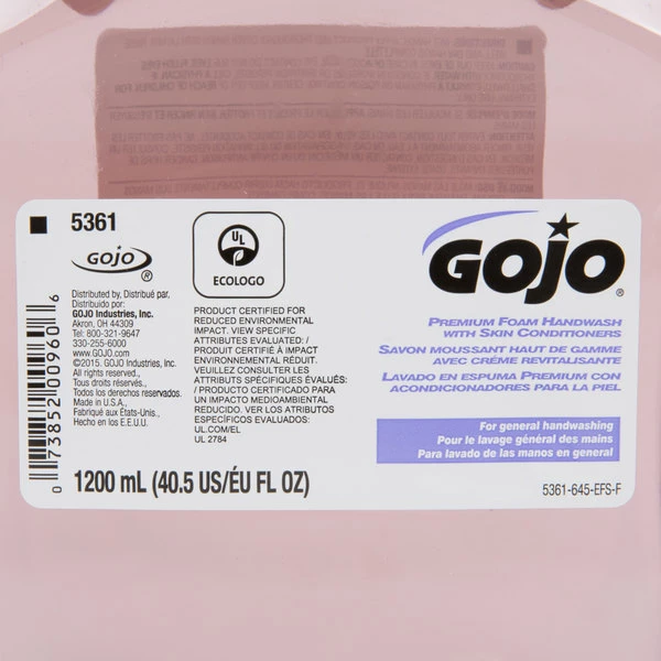 GOJO® 5361-02 TFX 1200 ML Premium Foam Hand Soap With Skin Conditioners - 2/Case 6 GOJO® 5361-02 TFX 1200 ML Premium Foam Hand Soap With Skin Conditioners - 2/Case - Image 6