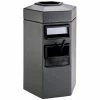 Commercial Zone 755324 45 Gallon Islander Series Gray Bermuda 1 Hexagonal Waste Container With Paper Towel Dispenser, Squeegee, And Windshield Wash Station -GOJO Sale Online 984378