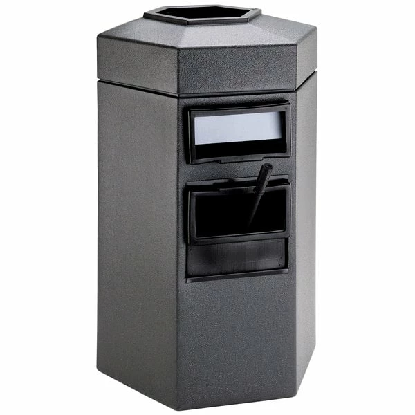 Commercial Zone 755324 45 Gallon Islander Series Gray Bermuda 1 Hexagonal Waste Container With Paper Towel Dispenser, Squeegee, And Windshield Wash Station 1 Commercial Zone 755324 45 Gallon Islander Series Gray Bermuda 1 Hexagonal Waste Container With Paper Towel Dispenser, Squeegee, And Windshield Wash Station