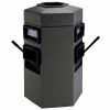 Commercial Zone 755424 35 Gallon Islander Series Gray Bermuda 2 Hexagonal Waste Container With 2 Paper Towel Dispensers And 2 Windshield Wash Stations