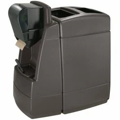 Commercial Zone 75830599 55 Gallon Islander Series Maui 1 Charcoal Gray Rectangular Waste Container With Windshield Wash Station And Squeegee